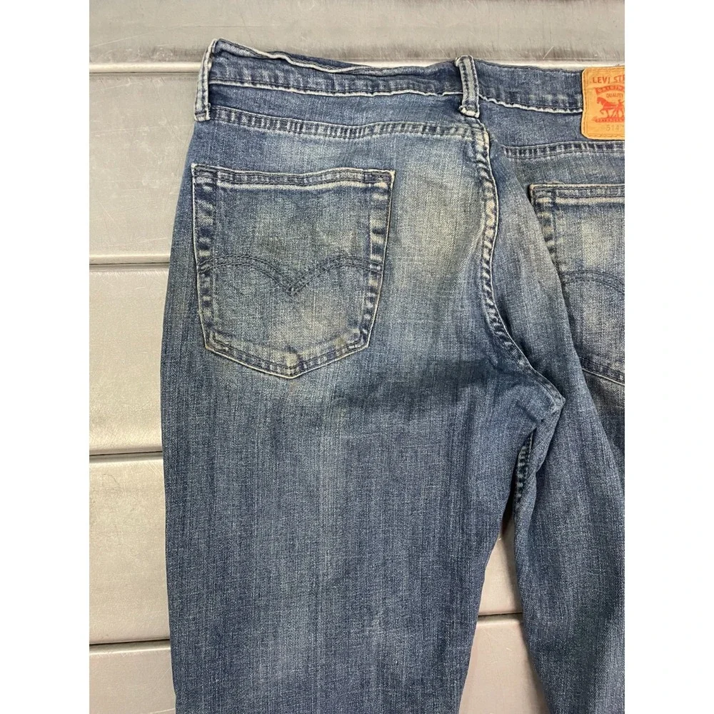 Levis 514 Slim Straight Jeans‎ Mens 31x32 Blue Medium Wash Denim Faded